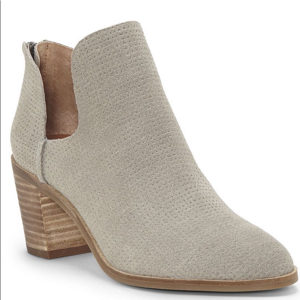 NEW Lucky Brand Powe Leather Block Heel
